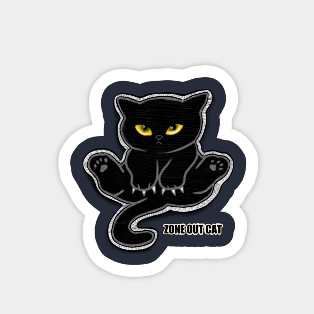 Zoned out cat Sticker by HeArtTatttoo